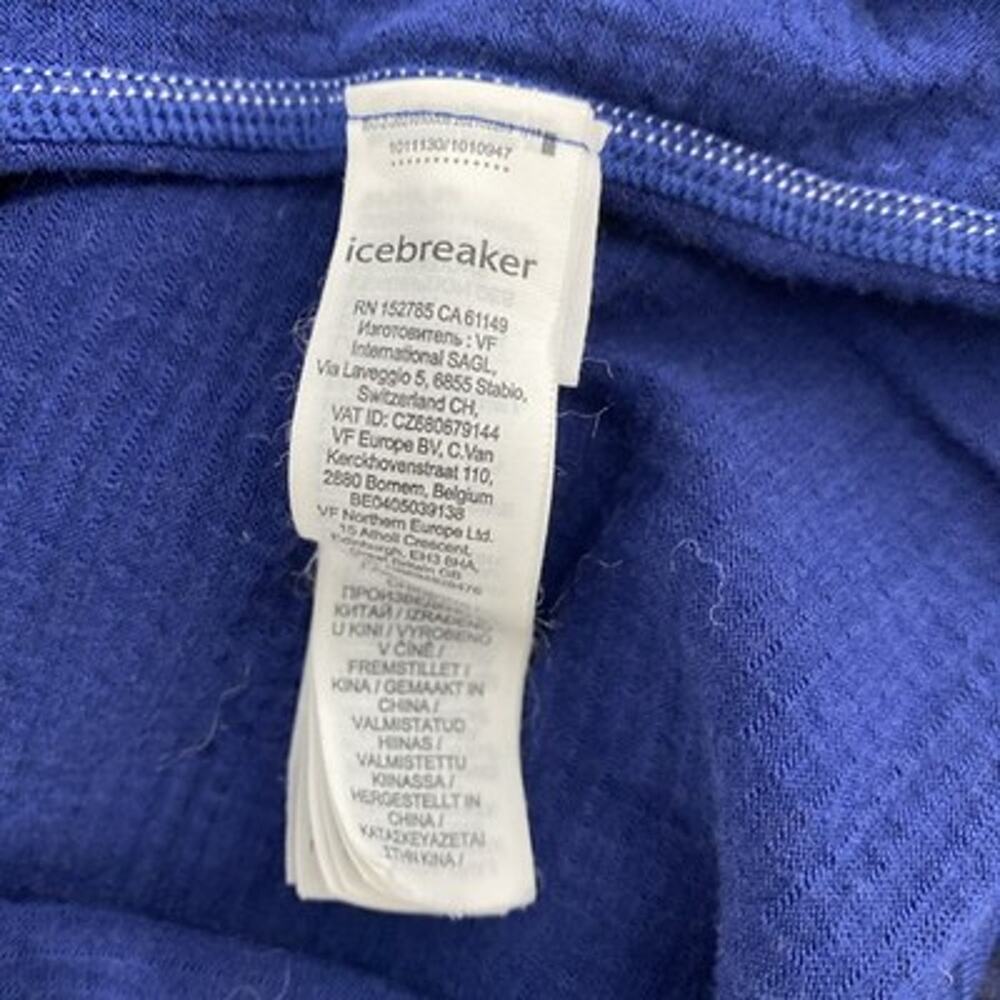 Icebreaker Merino Zone 260 Shirt Women's Small S Navy Half Zip Thermal Baselayer - Picture 10 of 12